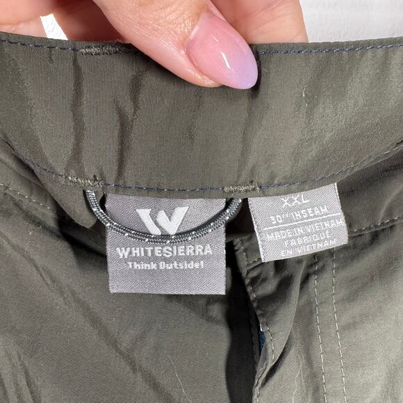 White Sierra Convertible Pants Women XXL Plus Size Green Outdoor Hiking Camping - Picture 9 of 11
